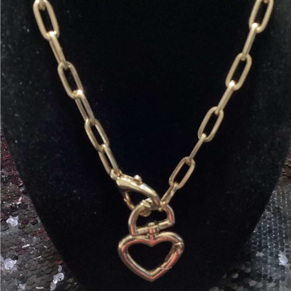 Chic Gold Heart Chain Necklace